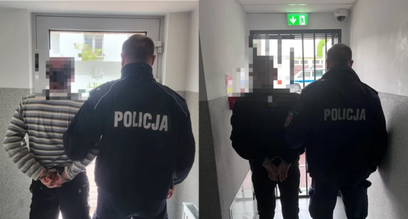 zdjęcie zatrzymanych mężczyzn