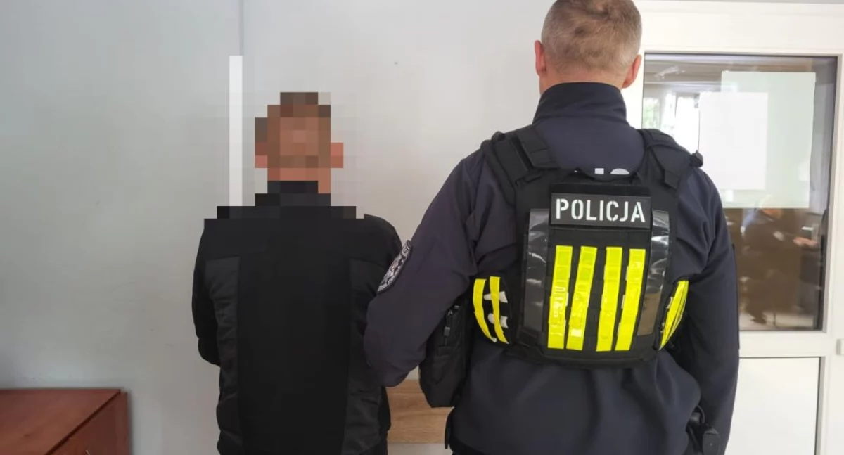 zdjęcie zatrzymanego mężczyzny