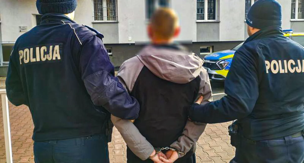 zdjęcie zatrzymanego mężczyzny