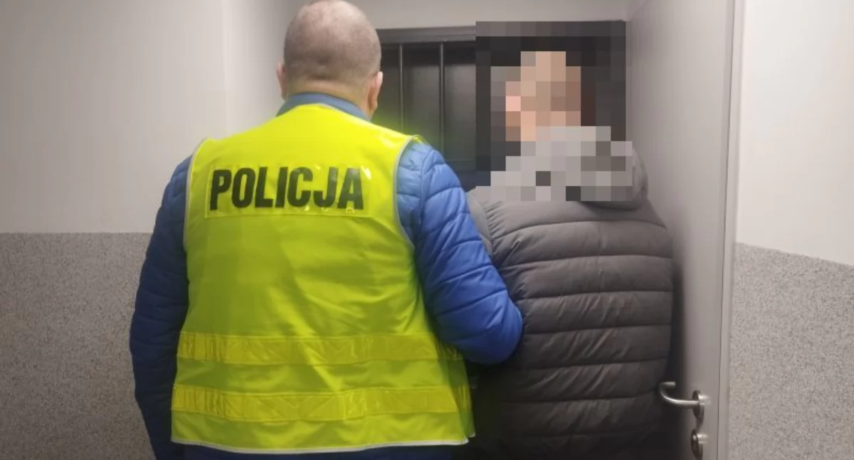 zdjęcie zatrzymanego mężczyzny