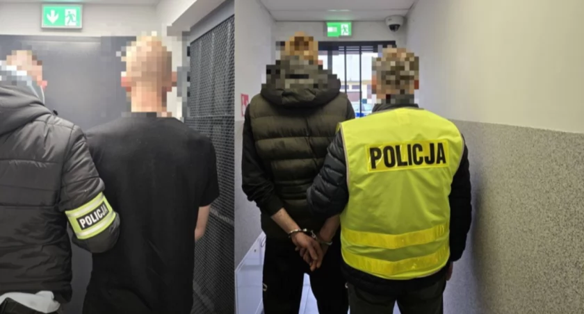 zdjęcie zatrzymanych mężczyzn