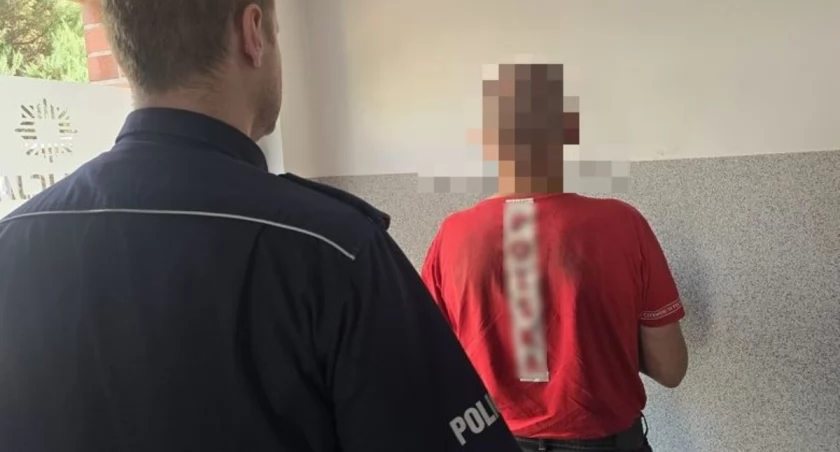 zdjęcie zatrzymanego mężczyzny
