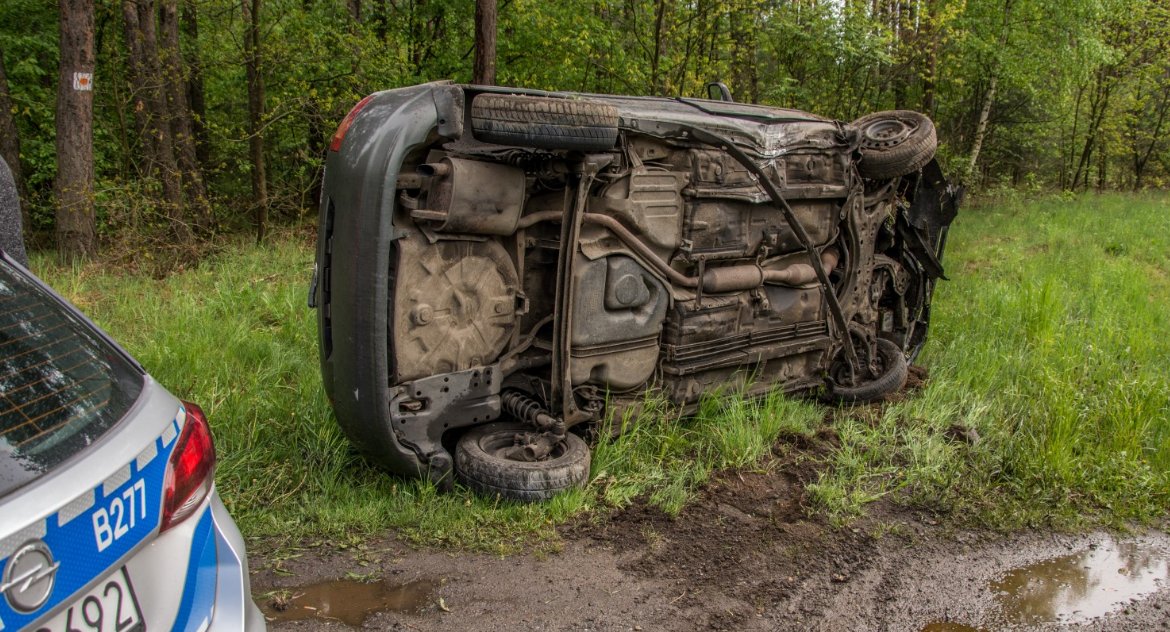 Na sygnale, Wypadek koło Ostrowiny - zdjęcie, fotografia