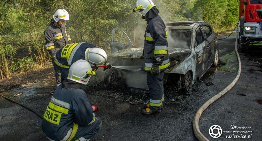 Na sygnale, Pożar koło Posadowic - zdjęcie, fotografia