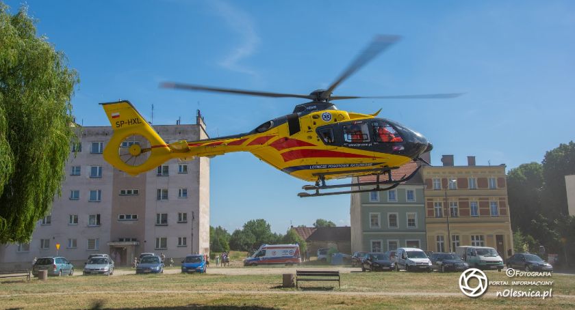 Na sygnale, Śmigłowiec pomocą Bierutowie VIDEO - zdjęcie, fotografia